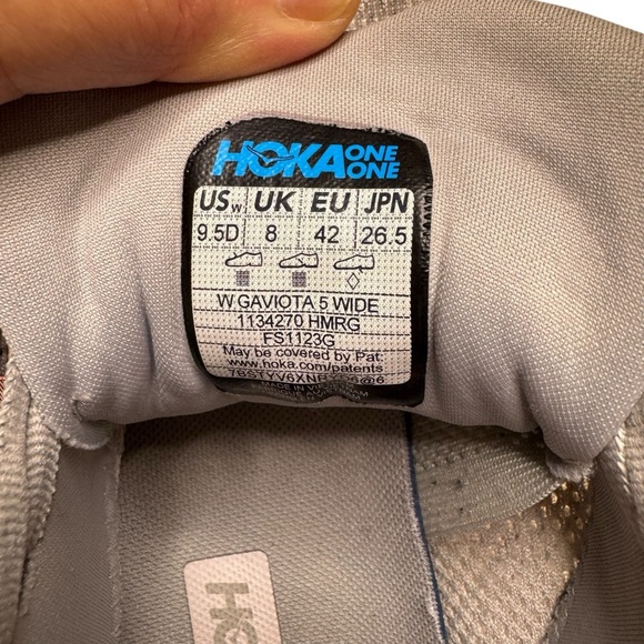 Hoka Gaviota 5 Women's Harbor Mist/Rose Gold Wide Sneakers Run Walk Size 9.5D - Picture 6 of 7